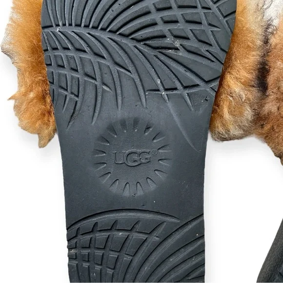 UGG Royale Camel Toscana Fur Fluffie Slide Slippers, sz 8 - Picture 9 of 11